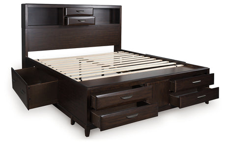 Vanmore Dark Brown California King Storage Bed - Ornate Home