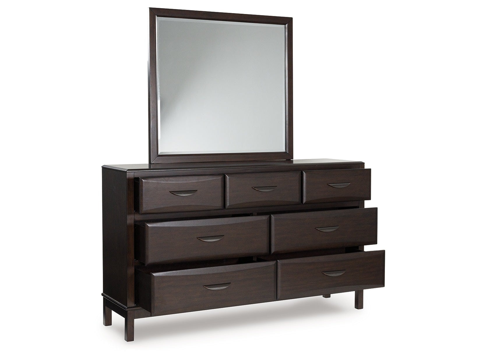 Vanmore Dark Brown Dresser and Mirror (Online Special Price) - Ornate Home