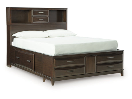 Vanmore Dark Brown Full Storage Bed - Ornate Home