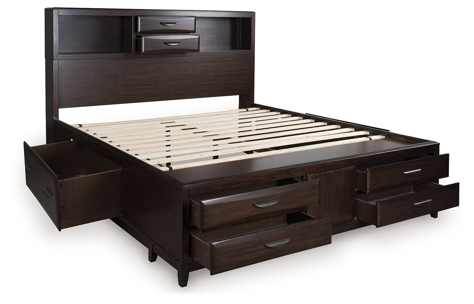 Vanmore Dark Brown King Storage Bed - Ornate Home