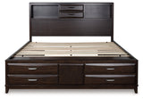 Vanmore Dark Brown King Storage Bed - Ornate Home