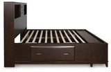 Vanmore Dark Brown King Storage Bed - Ornate Home