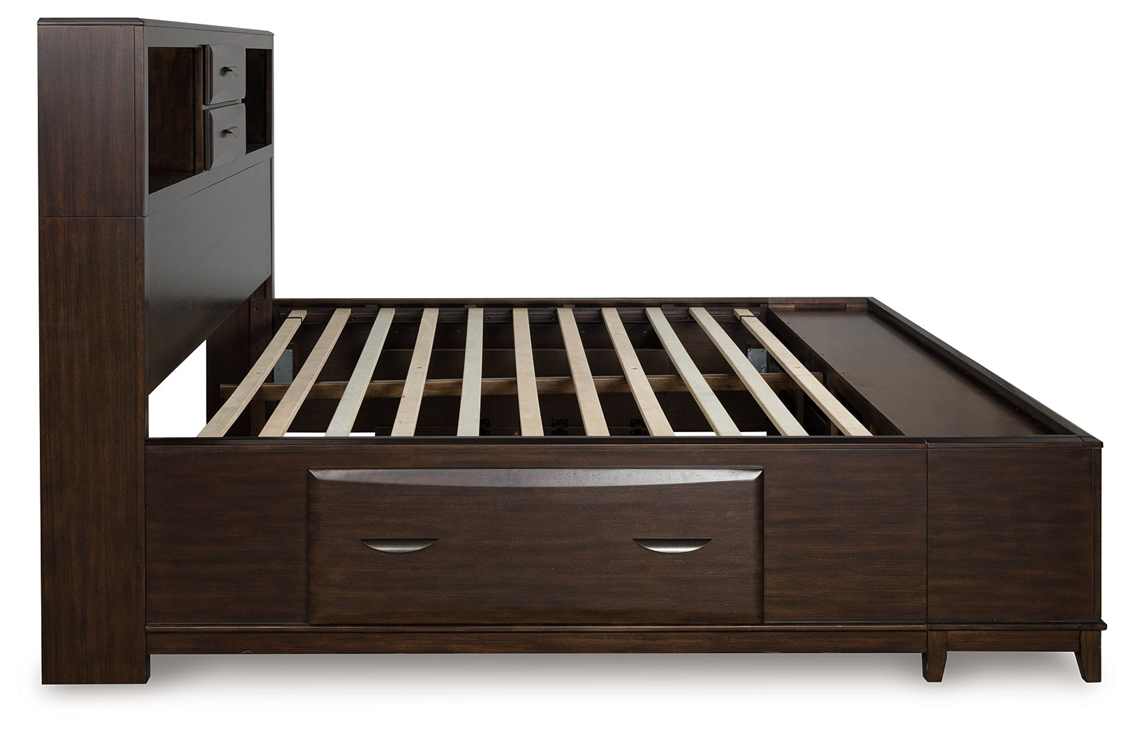 Vanmore Dark Brown King Storage Bed - Ornate Home