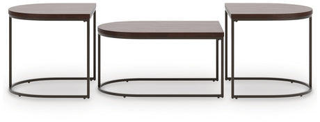 Vanmore Dark Brown Occasional Table Set (Set of 3) - Ornate Home