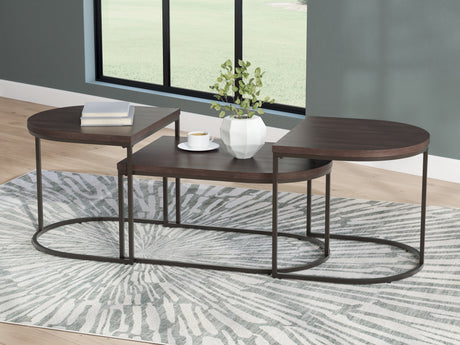 Vanmore Dark Brown Occasional Table Set (Set of 3) - Ornate Home