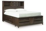Vanmore Dark Brown Queen Storage Bed (Online Special Price) - Ornate Home