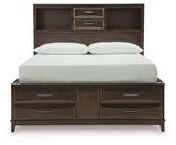 Vanmore Dark Brown Queen Storage Bed - Ornate Home