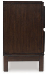 Vanmore Dark Brown Two Drawer Nightstand (Online Special Price) - Ornate Home