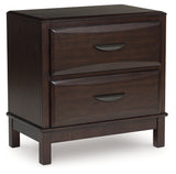 Vanmore Dark Brown Two Drawer Nightstand - Ornate Home