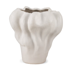 Vanna Cream Sculptural Glazed Ceramic Vase - Ornate Home
