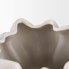 Vanna Cream Sculptural Glazed Ceramic Vase - Ornate Home