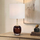 Vannett Dark Amber Table Lamp - Ornate Home