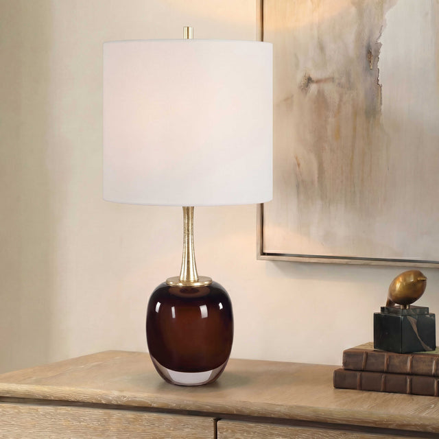 Vannett Dark Amber Table Lamp - Ornate Home