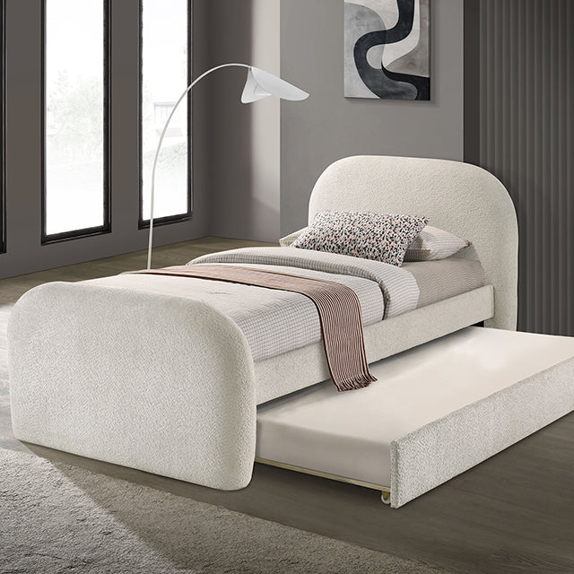 Vanni Ivory Twin Bed w/ Trundle - Ornate Home