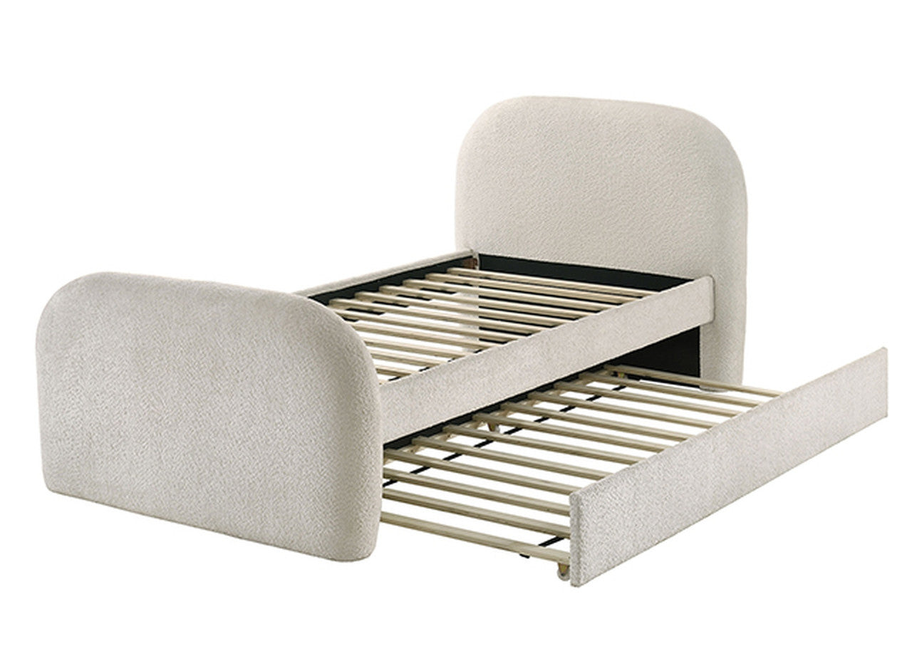 Vanni Ivory Twin Bed w/ Trundle - Ornate Home