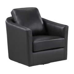 Vantage Black Swivel Chair - Ornate Home