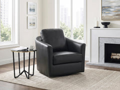 Vantage Black Swivel Chair - Ornate Home