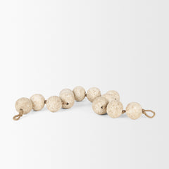Varamala Beige Paper Mache Sphere Garland
