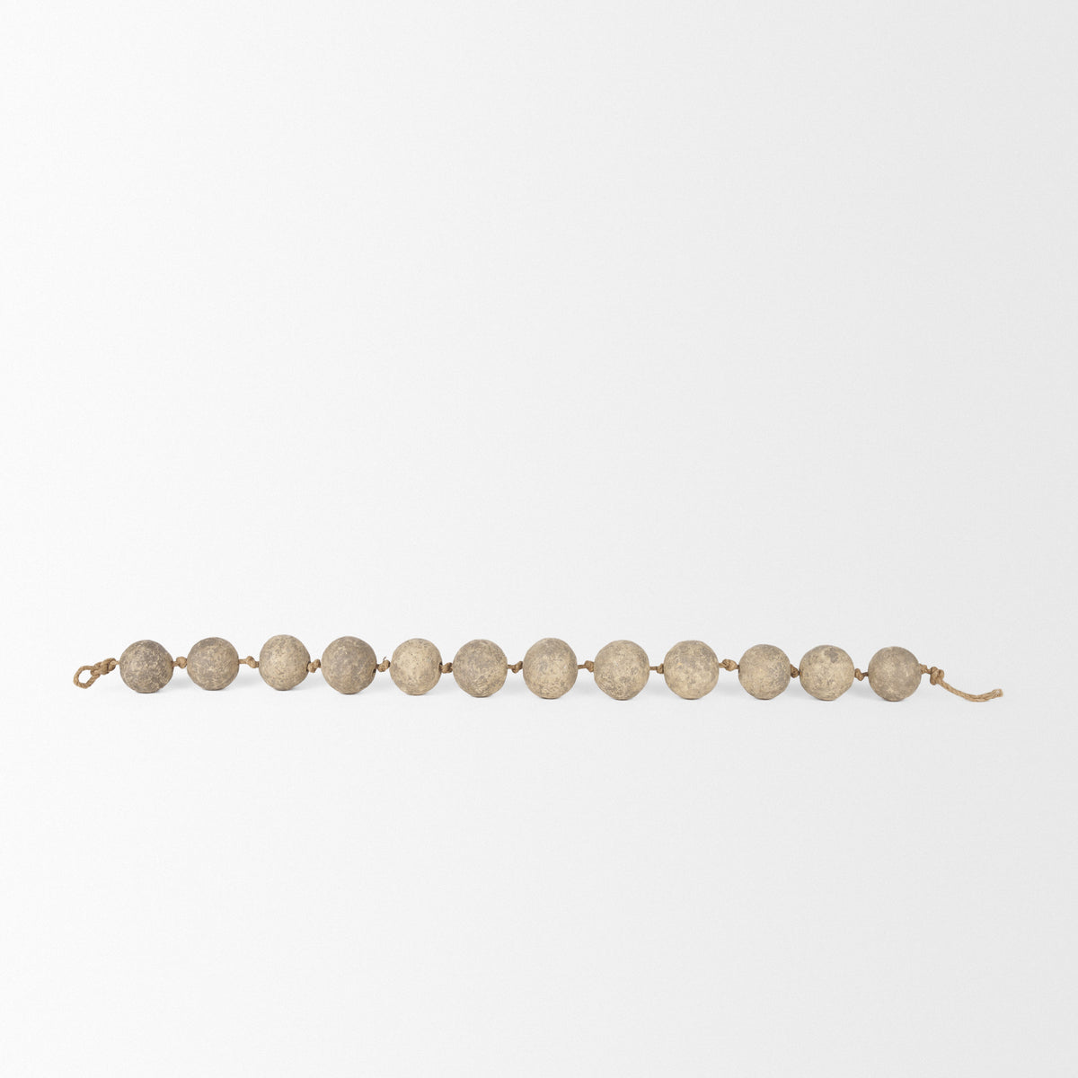 Varamala Dark Beige Paper Mache Sphere Garland - Ornate Home