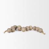 Varamala Dark Beige Paper Mache Sphere Garland - Ornate Home