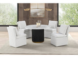 Varde Black/White 5 Piece Dining Set - Ornate Home