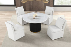 Varde Black/White 5 Piece Dining Set - Ornate Home
