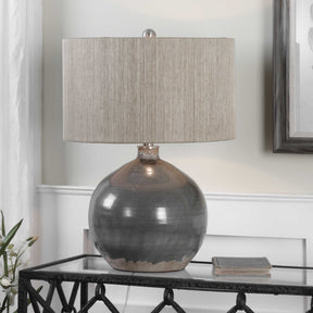 Vardenis Gray Ceramic Lamp - Ornate Home