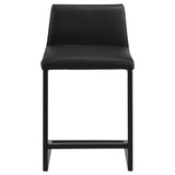 Vardon Black Genuine Leather Counter Height Chair (Set Of 2) - Ornate Home