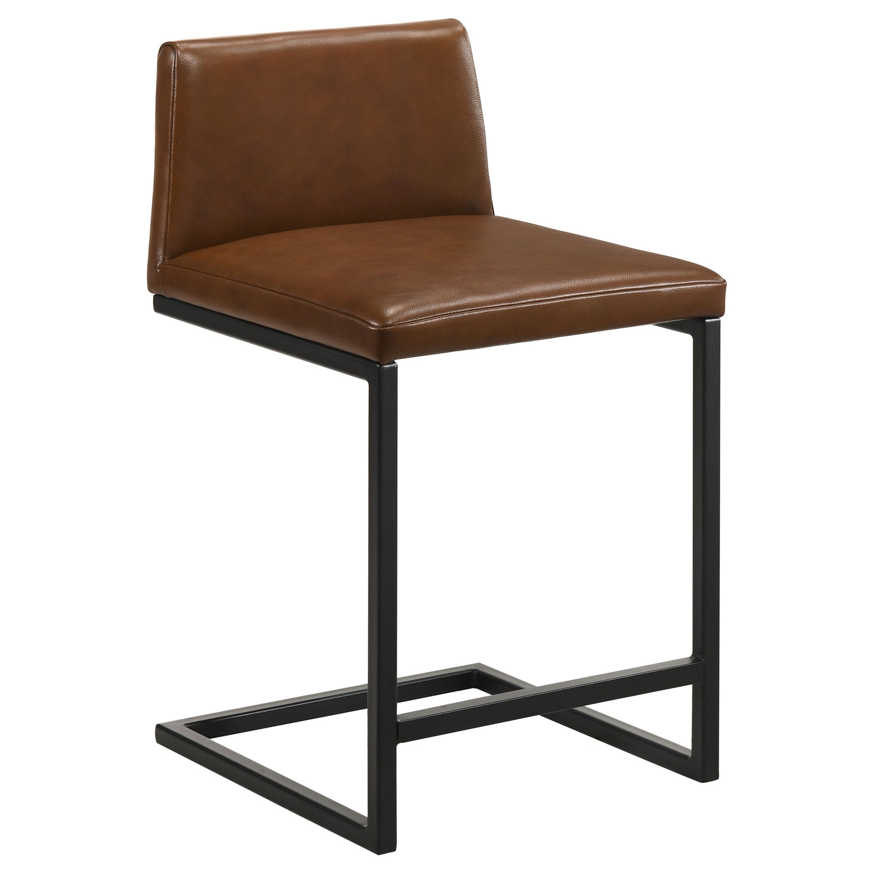 Vardon Dark Brown Genuine Leather Counter Height Chair (Set Of 2) - Ornate Home