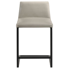Vardon Tan Genuine Leather Counter Height Chair (Set Of 2) - Ornate Home