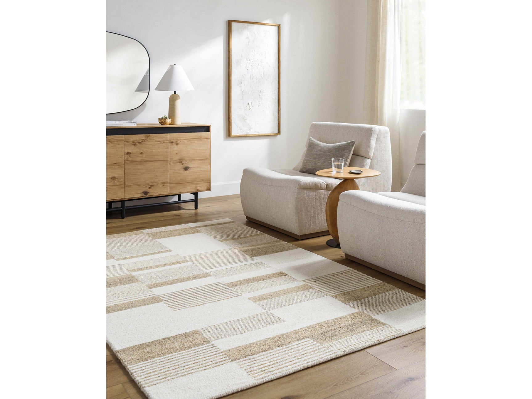 Varen Broken-Striped Area Rug - Ornate Home