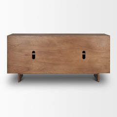 Varenna Dark Brown 4 Door Wood with Rope Handles Sideboard - Ornate Home