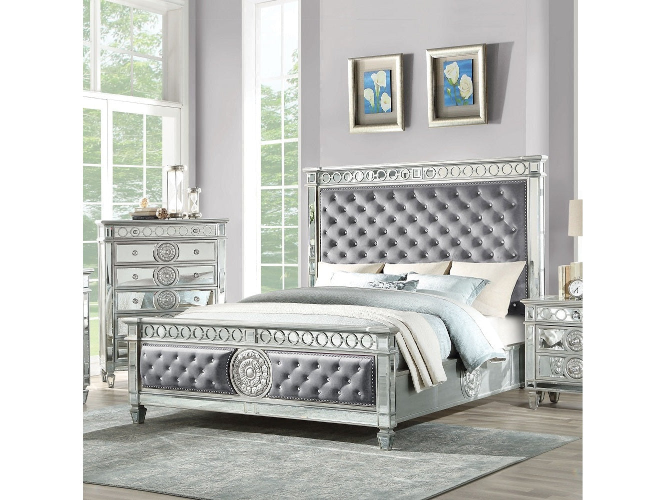Varian Gray Queen Bed - Ornate Home