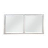 Varian Mirrored & Antique Platinum Dining Table (78"L) - Ornate Home