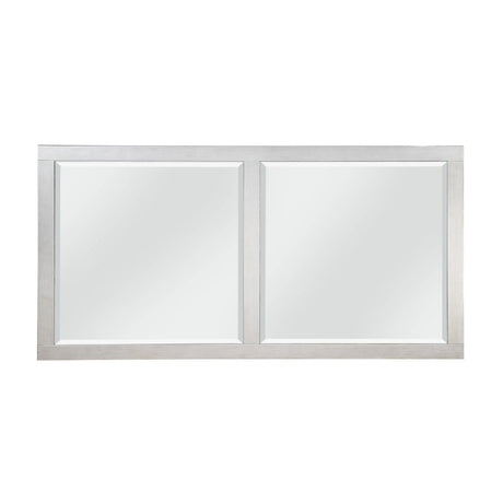 Varian Mirrored & Antique Platinum Dining Table (78"L) - Ornate Home