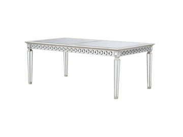 Varian Mirrored & Antique Platinum Dining Table (78"L) - Ornate Home