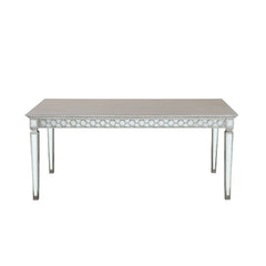 Varian Mirrored & Antique Platinum Dining Table (90"L) - Ornate Home