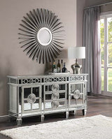 Varian Mirrored & Antique Platinum Server/Sideboard 68" - Ornate Home