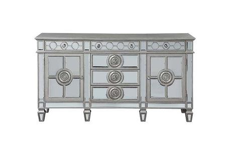 Varian Mirrored & Antique Platinum Server/Sideboard 68" - Ornate Home