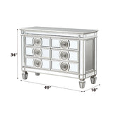 Varian Mirrored & Antique Platinum Server/Sideboard - Ornate Home