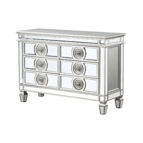 Varian Mirrored & Antique Platinum Server/Sideboard - Ornate Home