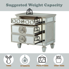 Varian Mirrored Nightstand - Ornate Home