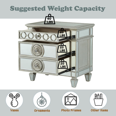 Varian Mirrored Nightstand - Ornate Home