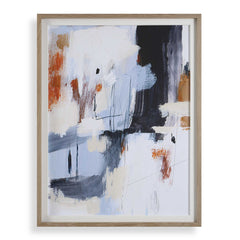 Variant Blue/Orange/White Abstract Framed Print - Ornate Home