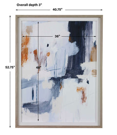 Variant Blue/Orange/White Abstract Framed Print - Ornate Home
