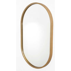 Varina Gold Minimalist Oval Mirror - Ornate Home