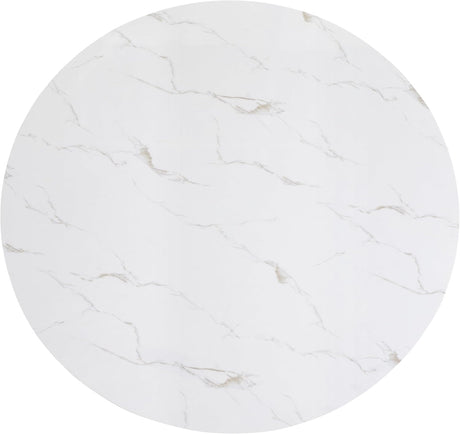 Varley Gray/Charcoal Genuine Marble Top Round Dining Table - Ornate Home