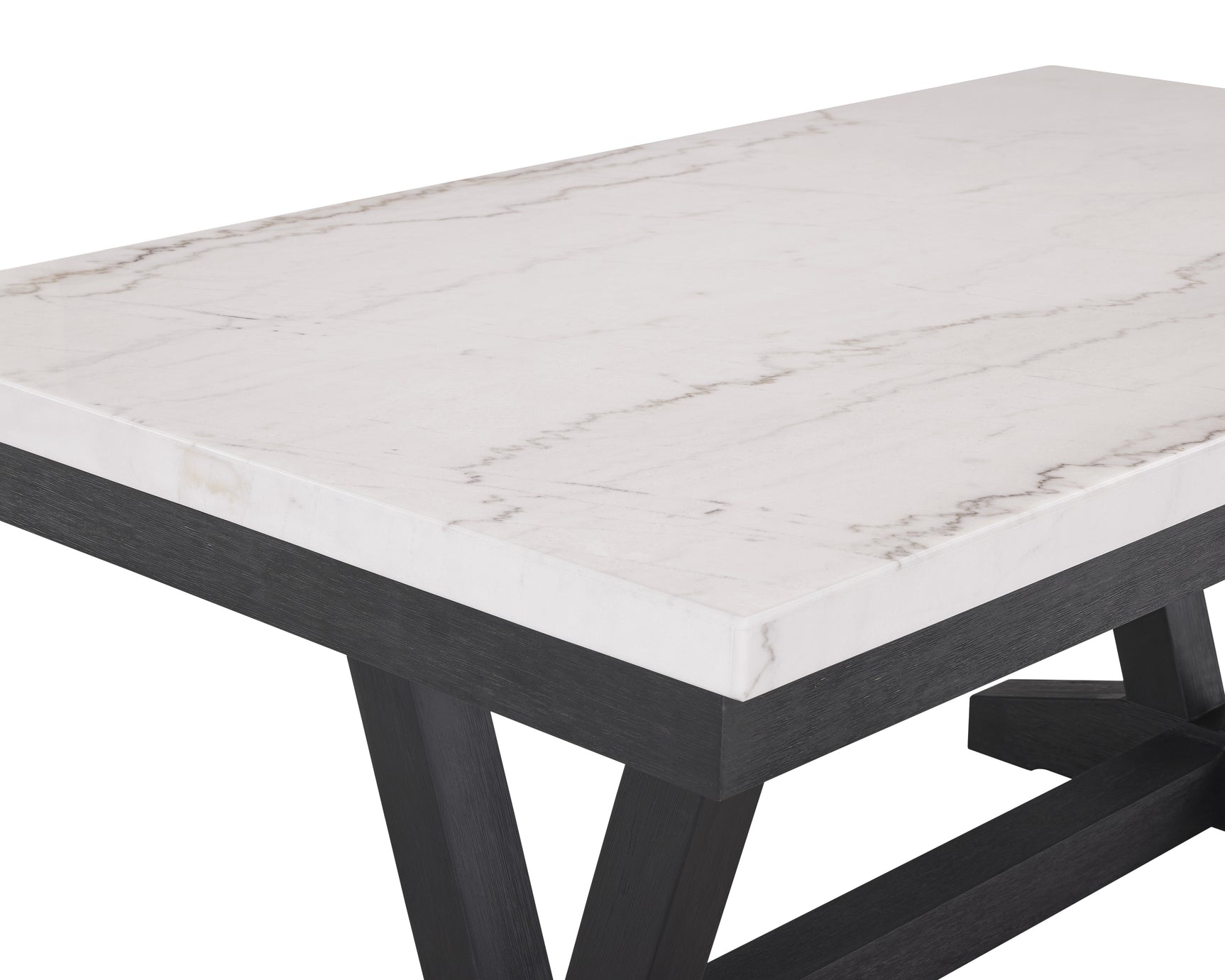 Varley Gray/Charcoal Genuine Marble Top Dining Set - Ornate Home