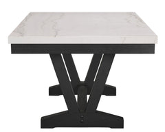 Varley Gray/Charcoal Genuine Marble Top Dining Set - Ornate Home