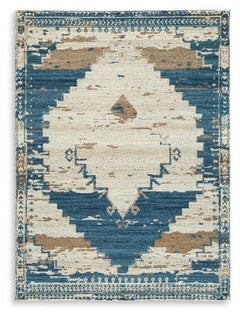 Varnler Blue/Brown/Tan 8' x 10' Rug - Ornate Home